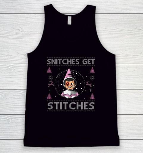 Snitches Get Stitches Shirt Funny Christmas Xmas Pajamas Ugly Tank Top