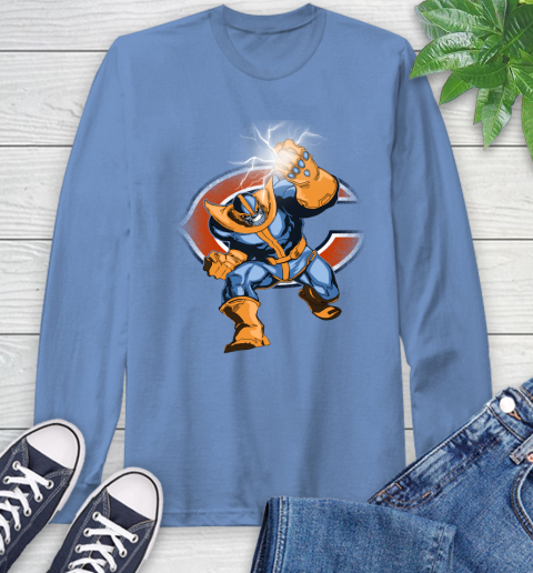 Chicago Bears NFL Football Thanos Avengers Infinity War Marvel Long Sleeve T-Shirt 12