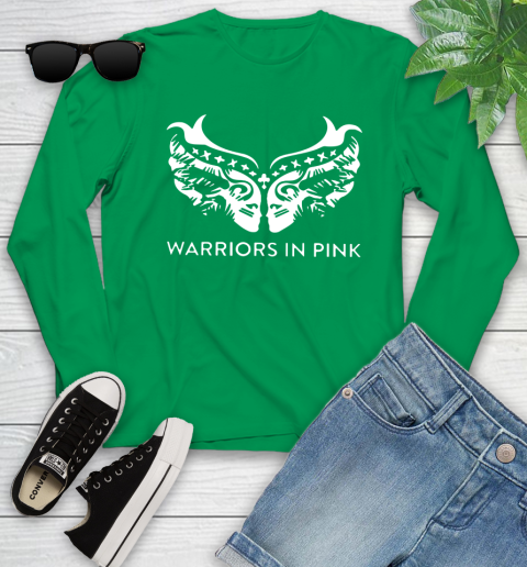 Ford cares warriors in pink shirt Youth Long Sleeve 7