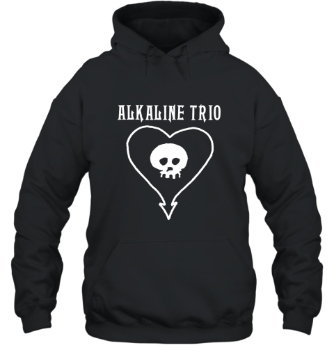 Alkaline Trio Classic Heartskull Hoodie  Official Merch alottee Hooded