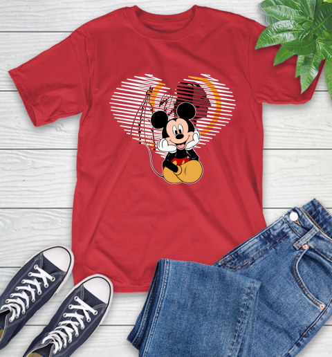NFL Washington Redskins The Heart Mickey Mouse Disney Football T Shirt_000 T-Shirt 11