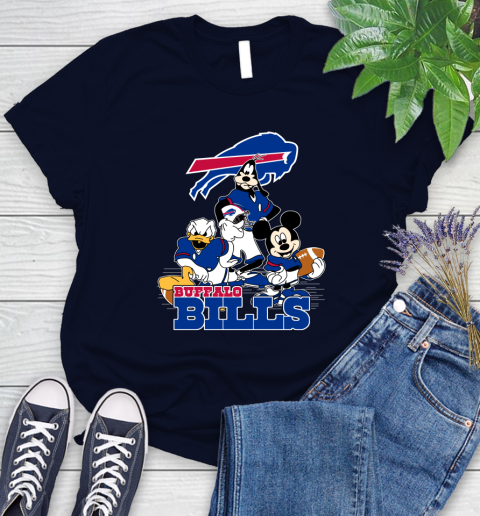 NFL Buffalo Bills Mickey Mouse Donald Duck Goofy Football Shirt Women's T-Shirt 16