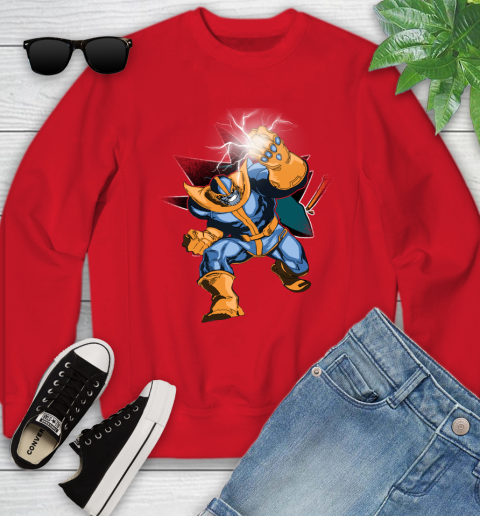 San Jose Sharks NHL Hockey Thanos Avengers Infinity War Marvel Youth Sweatshirt 8