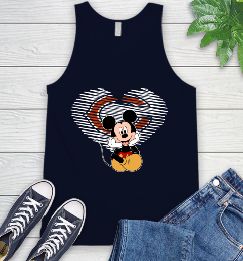 NFL Chicago Bears The Heart Mickey Mouse Disney Football T Shirt_000 Tank Top 2
