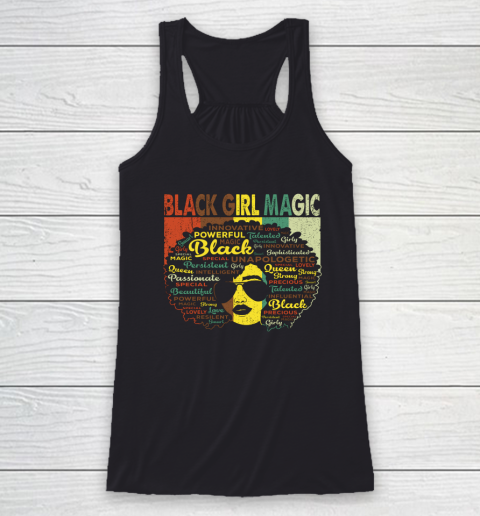 Black Girl, Women Shirt Proud Juneteenth Black Girl Magic Black History Month Racerback Tank