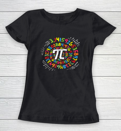 3 14 Pi Pop Art Spiral Math Science Geek Pi Day Women's T-Shirt