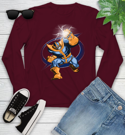 Tampa Bay Lightning NHL Hockey Thanos Avengers Infinity War Marvel Youth Long Sleeve 6