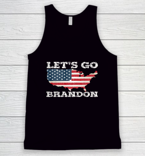Let's Go Brandon Joe Biden Chant Impeach Biden USA Flag FJB Tank Top