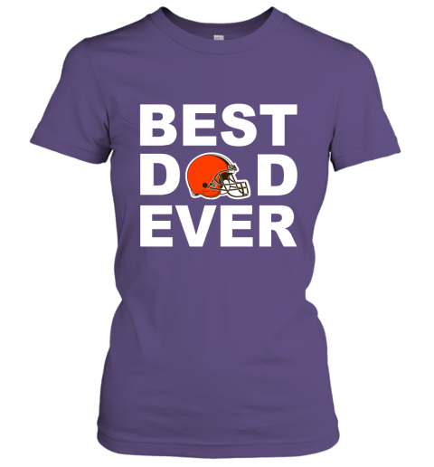 Best Dad Ever Cleveland Browns Fan Gift Ideas Women Tee