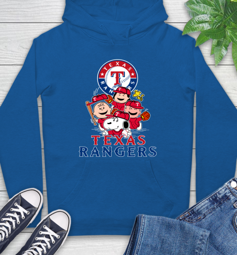 Texas Rangers Snoopy And Woodstock Resting Together MLB Youth Sweatshirt 