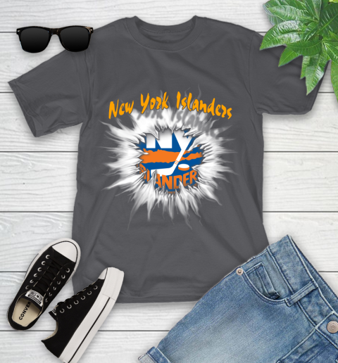 New York Islanders NHL Hockey Adoring Fan Rip Sports Youth T-Shirt 6