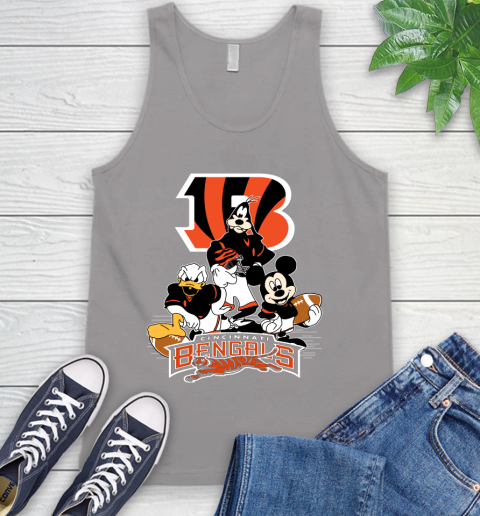 NFL Cincinnati Bengals Mickey Mouse Donald Duck Goofy Football Shirt Tank Top 3