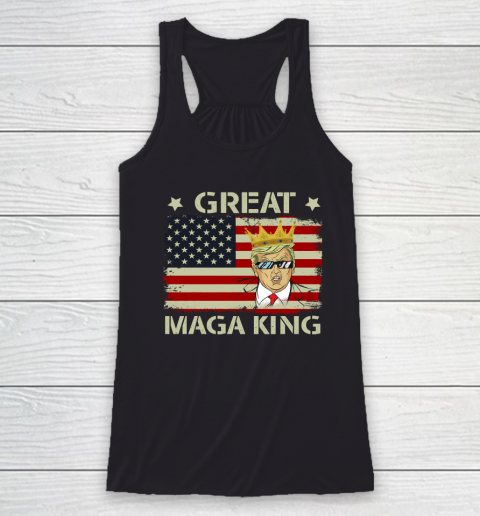 The Great Maga King Funny Donald Trump Maga King Racerback Tank
