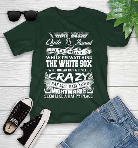 Chicago White MLB Baseball Don't Mess With Me While I'm Watching My Team Sox Youth T-Shirt 5