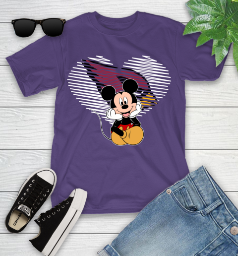 NFL Arizona Cardinals The Heart Mickey Mouse Disney Football T Shirt_000 Youth T-Shirt 3