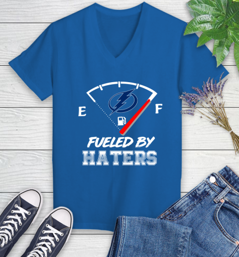 Tampa Bay Lightning NHL Hockey Fueled By Haters Sports Women's V-Neck T-Shirt 10