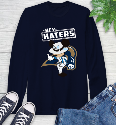 NFL Hey Haters Mickey Football Sports Los Angeles Rams Long Sleeve T-Shirt 3