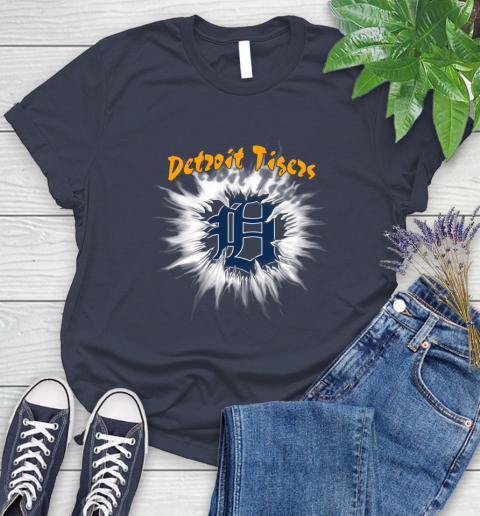 Detroit Tigers MLB Baseball Adoring Fan Rip Sports Women's T-Shirt 14