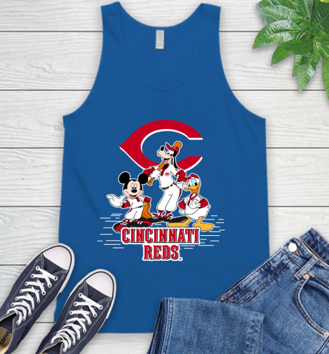 MLB Cincinnati Reds Mickey Mouse Donald Duck Goofy Baseball T Shirt Tank Top 4