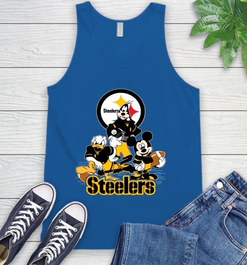 NFL Pittsburgh Steelers Mickey Mouse Donald Duck Goofy Football Shirt Tank Top 4