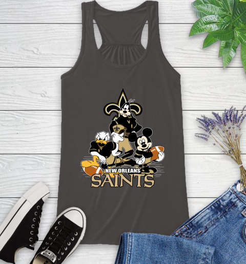 NFL New Orleans Saints Mickey Mouse Donald Duck Goofy Football Shirt Racerback Tank 11