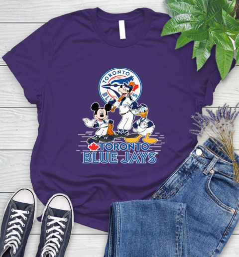 MLB Toronto Blue Jays Mickey Mouse Donald Duck Goofy Baseball T Shirt Women's T-Shirt 4