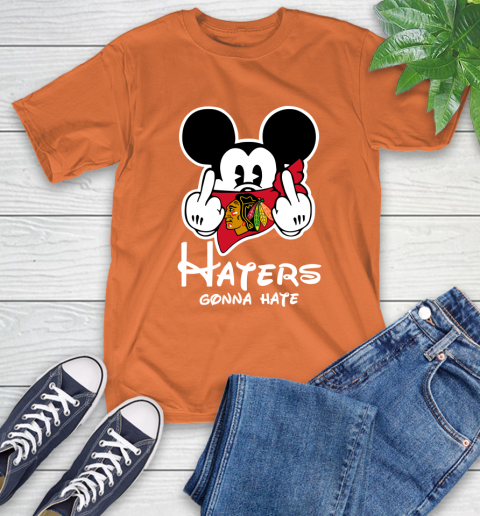 NHL Chicago Blackhawks Haters Gonna Hate Mickey Mouse Disney Hockey T Shirt T-Shirt 4