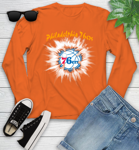 Philadelphia 76ers NBA Basketball Rip Sports Youth Long Sleeve 3