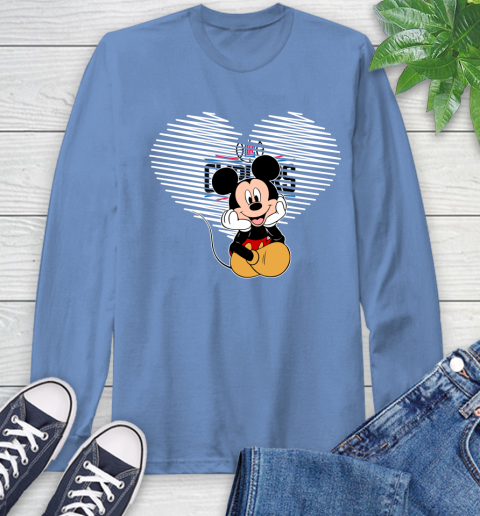 NBA LA Clippers The Heart Mickey Mouse Disney Basketball Long Sleeve T-Shirt 12