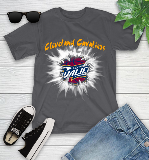 Cleveland Cavaliers NBA Basketball Rip Sports Youth T-Shirt 7 Cleveland Cavaliers NBA Basketball Rip Sports Youth T-Shirt - Image 7