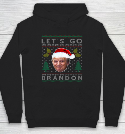 Santa Trump Let's Go Brandon Christmas Pajama Ugly Hoodie