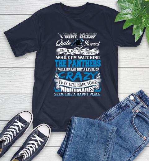 Carolina Panthers NFL Football Don't Mess With Me While I'm Watching My Team T-Shirt 3