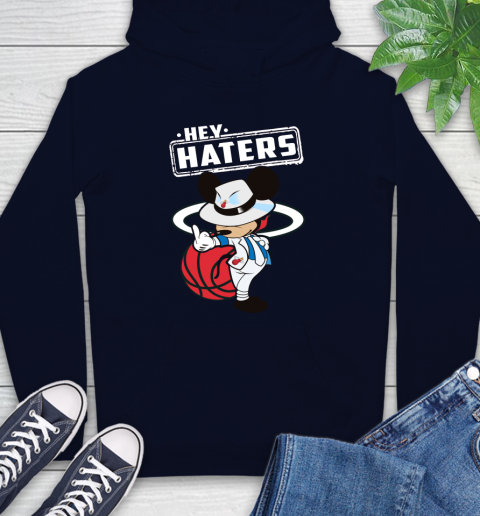 NBA Hey Haters Mickey Basketball Sports Miami Heat Hoodie 3