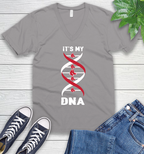 Boston Red Sox MLB Baseball It's My DNA Sports V-Neck T-Shirt 3