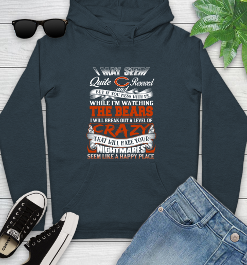 Chicago Bears NFL Football Don't Mess With Me While I'm Watching My Team Youth Hoodie 10