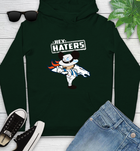 NFL Hey Haters Mickey Football Sports Denver Broncos Youth Hoodie 14