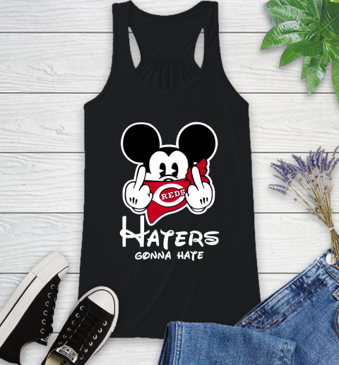 MLB Cincinnati Reds Haters Gonna Hate Mickey Mouse Disney Baseball T Shirt_000 Racerback Tank