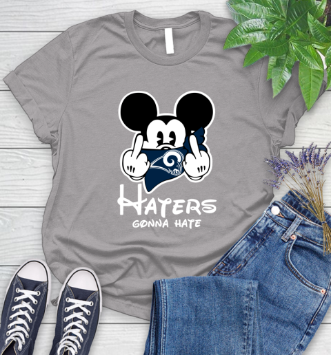 NFL Los Angeles Rams Haters Gonna Hate Mickey Mouse Disney Football T Shirt Women's T-Shirt 5