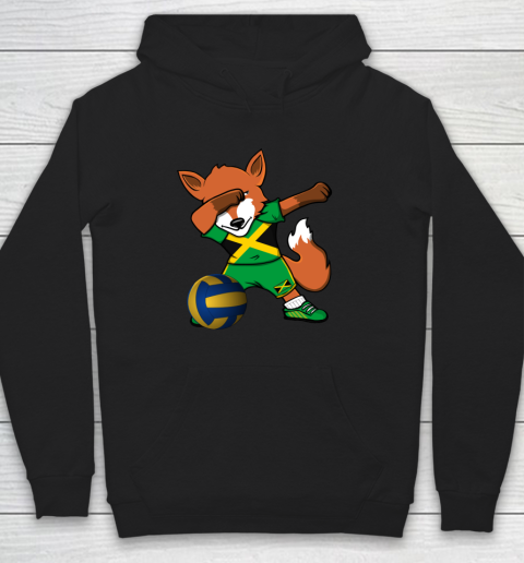 Dabbing Fox Jamaica Volleyball Fans Jersey Jamaican Hoodie 2