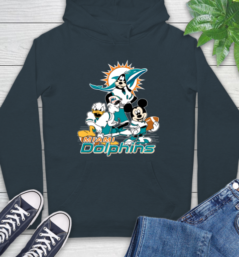 NFL Miami Dolphins Mickey Mouse Donald Duck Goofy Football Shirt Hoodie 7