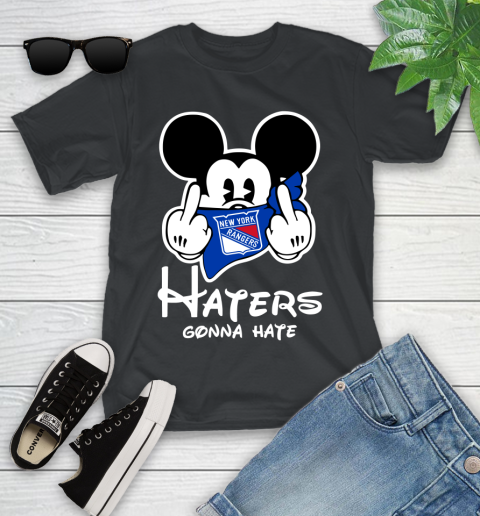 NHL New York Rangers Haters Gonna Hate Mickey Mouse Disney Hockey T Shirt Youth T-Shirt