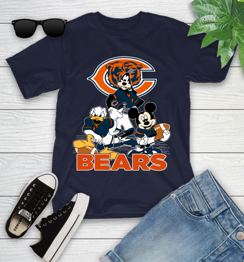 NFL Chicago Bears Mickey Mouse Donald Duck Goofy Football Shirt