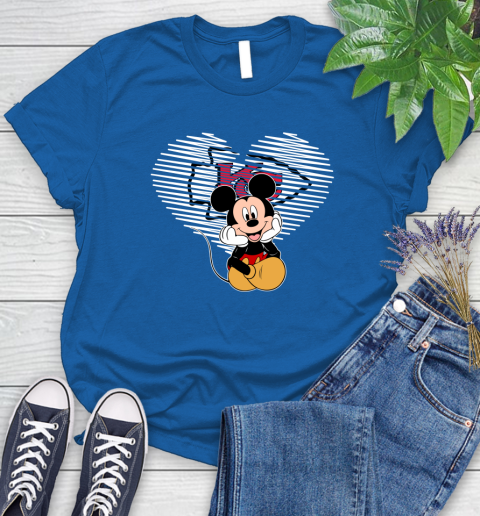NFL Kansas City Chiefs The Heart Mickey Mouse Disney Football T Shirt_000 Women's T-Shirt 12