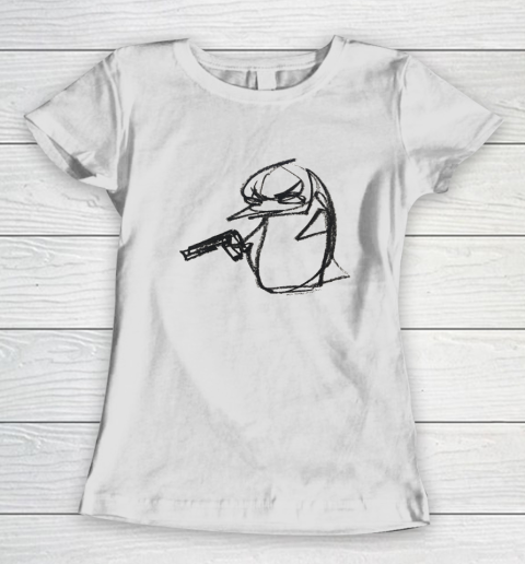 Penguin With Gun Women's T-Shirt