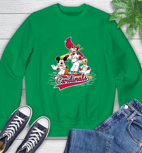 MLB St.Louis Cardinals Mickey Mouse Donald Duck Goofy Baseball T Shirt Sweatshirt 7
