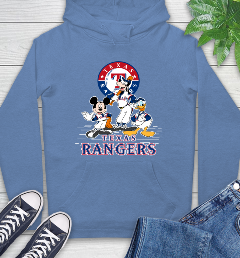 MLB Texas Rangers Mickey Mouse Donald Duck Goofy Baseball T Shirt Hoodie 11