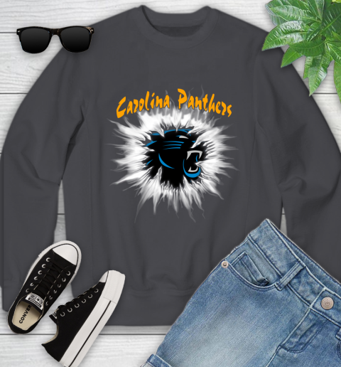 Carolina Panthers NFL Football Adoring Fan Rip Sports Youth Sweatshirt 5