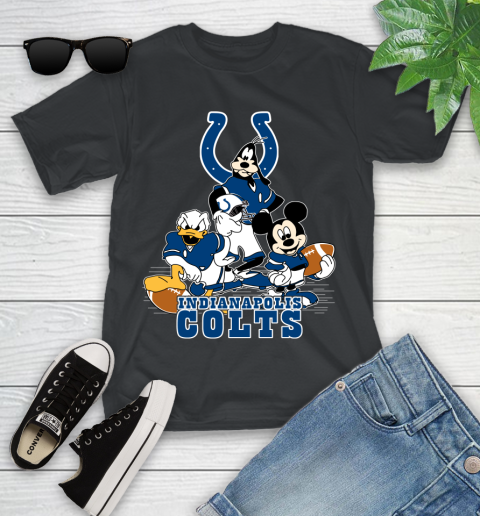 NFL Indianapolis Colts Mickey Mouse Donald Duck Goofy Football Shirt Youth T-Shirt