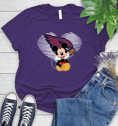 NFL Arizona Cardinals The Heart Mickey Mouse Disney Football T Shirt_000 Women's T-Shirt 4