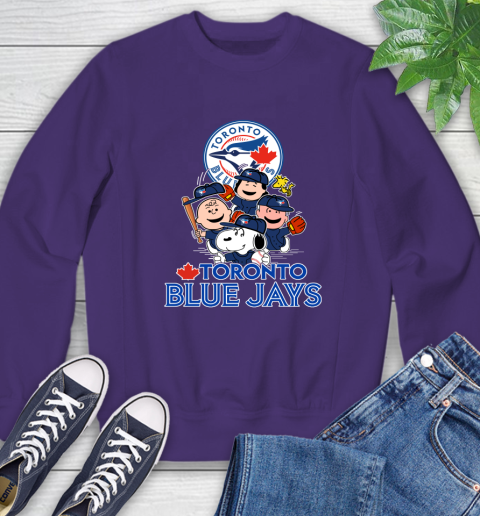 MLB Toronto Blue Jays Snoopy Charlie Brown Woodstock The Peanuts Movie Baseball T Shirt_000 Sweatshirt 4